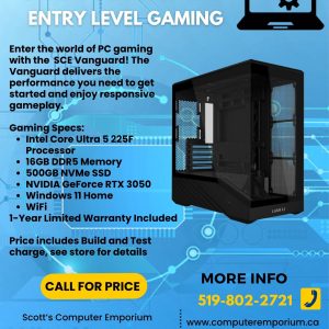 SCE Vanguard Entry Level Gaming PC